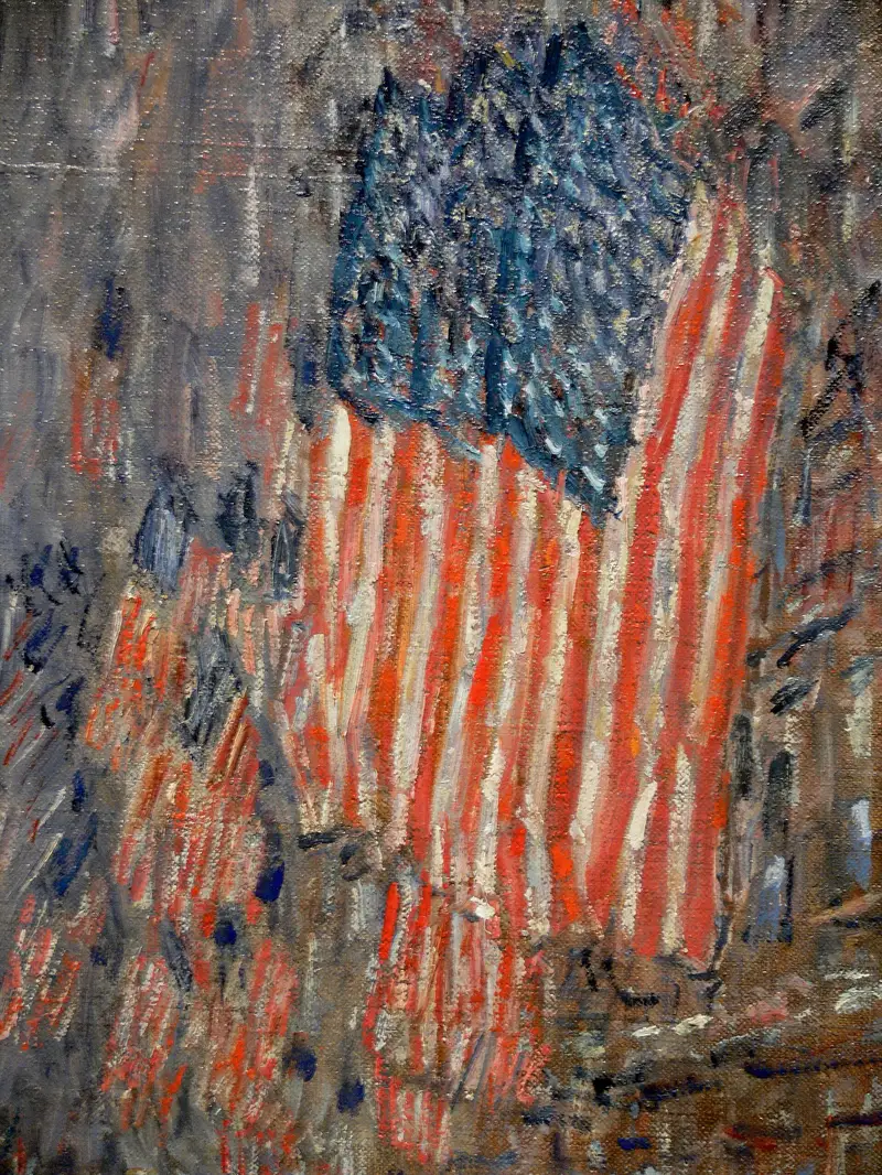 "Flags on the Waldorf" by Childe Hassam